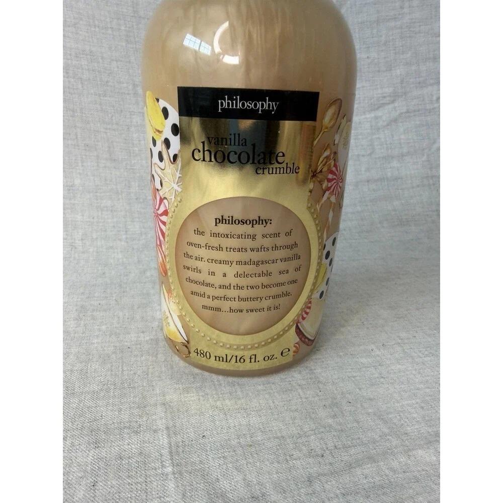 NEW Philosophy Vanilla Chocolate Crumble Shower Gel 480mL 16 fl oz